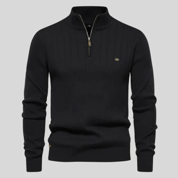 Alex - Pull élégent à col zippé pour homme