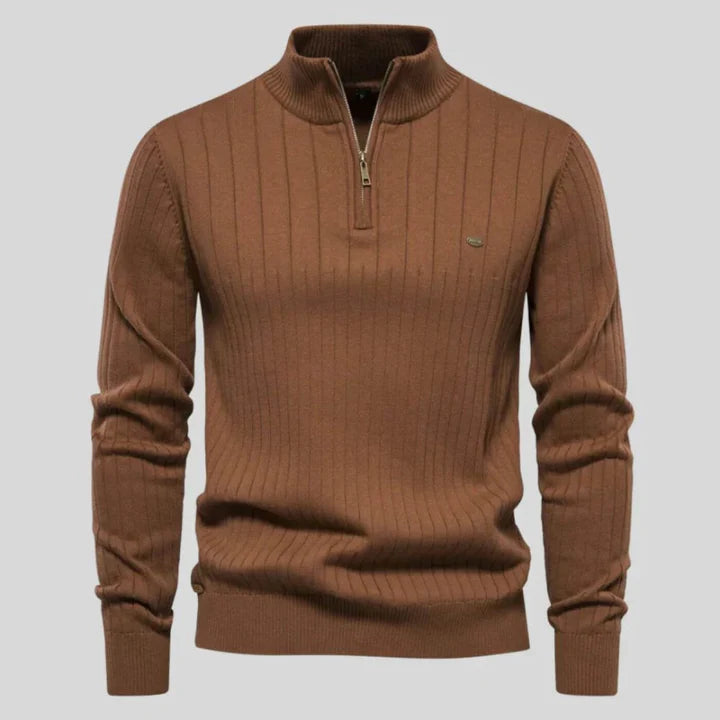 Alex - Pull élégent à col zippé pour homme