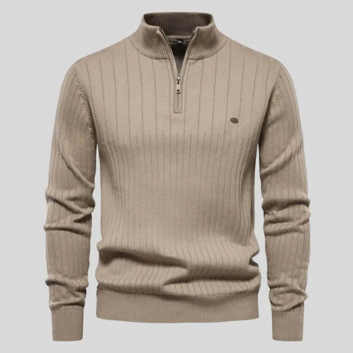 Alex - Pull élégent à col zippé pour homme