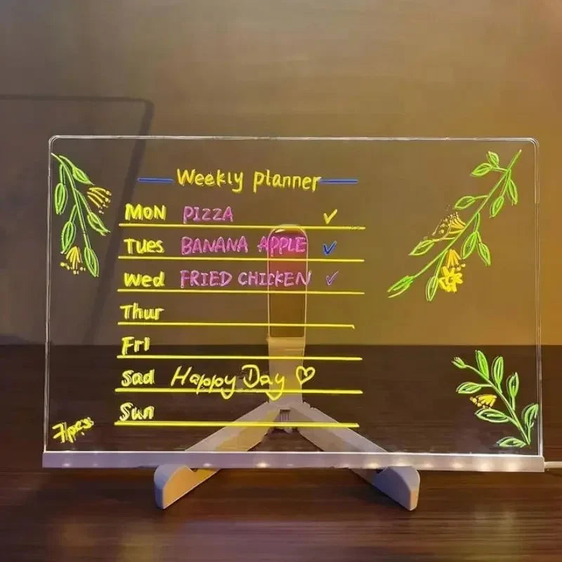 Planche à dessin lumineuse à LED pour enfants (+7 crayons de couleur GRATUIT)